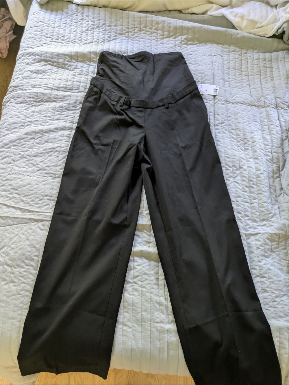 H&M Black Straight Leg Maternity Jumpsuit Pants
